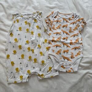 Bundle Gender Neutral Baby Onesies Bamboo Angel Dear Cloud Island 12-24M